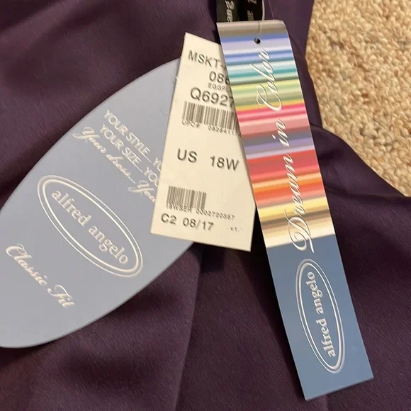 Alfred Angelo eggplant long satin skirt with lace top - mother of the br… - Picture 9 of 9